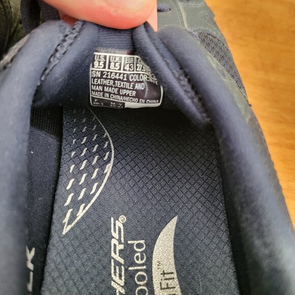 Skechers Go Walk Arch Fit Mens Sz 9.5 Shoes Lace Up Sneakers hyper burst BLUE T1 - Picture 8 of 12